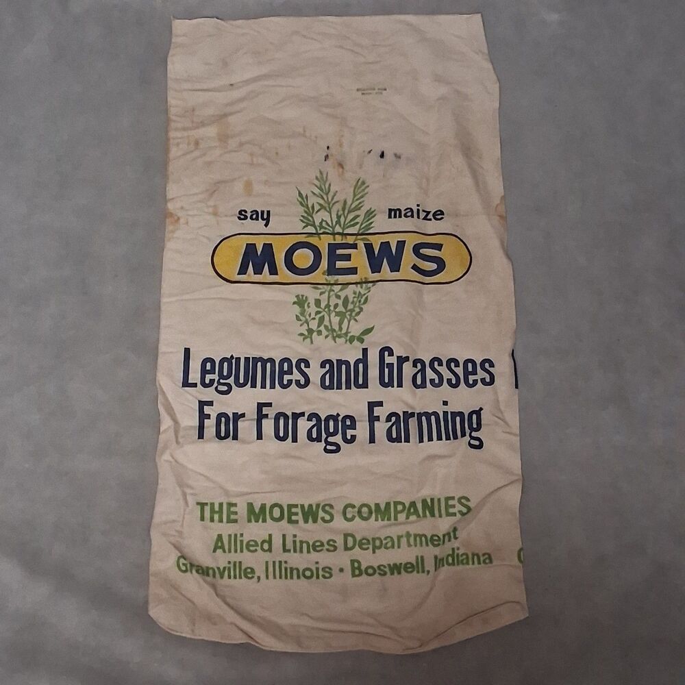 Moews Seed Sack Double Sided Graphics Legumes and Grasses For Forage Farming #2